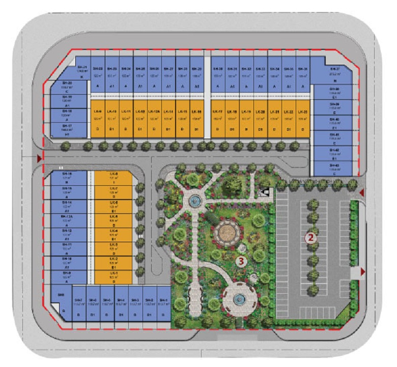 Mặt bằng tổng thể dự án Belleville Hà Nội – B4 Nam Trung Yên, Cầu Giấy