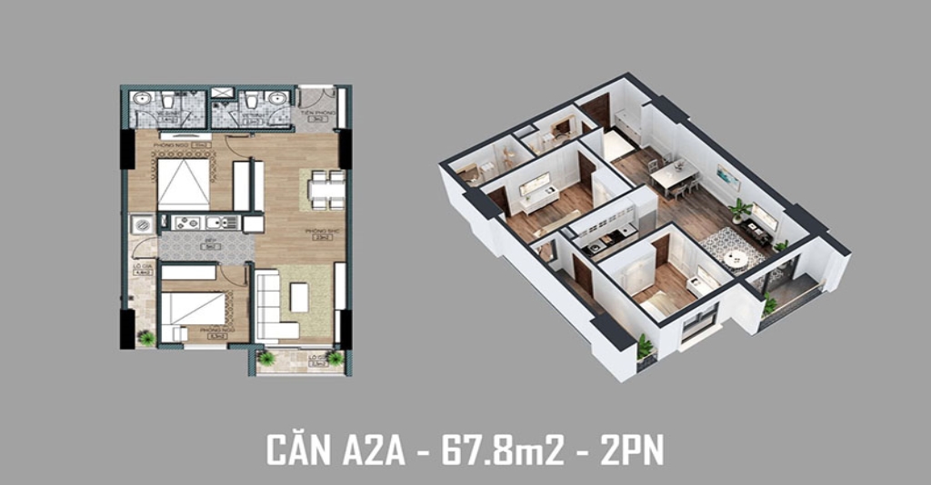 Căn 2PN chung cư Vimefulland Phạm Văn Đồng