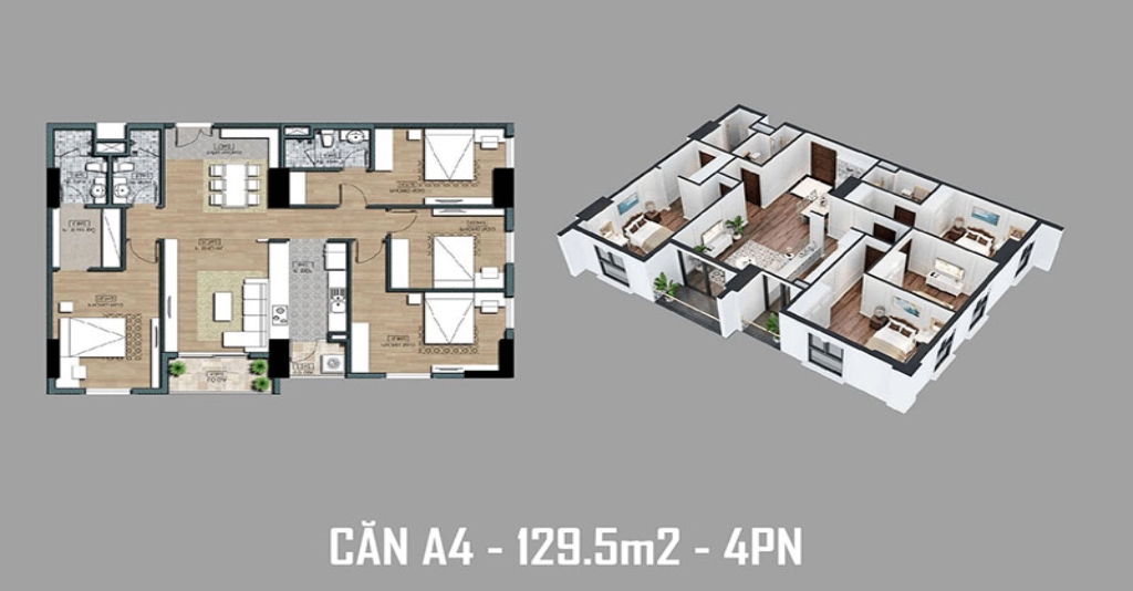 Căn 4PN chung cư Vimefulland Phạm Văn Đồng